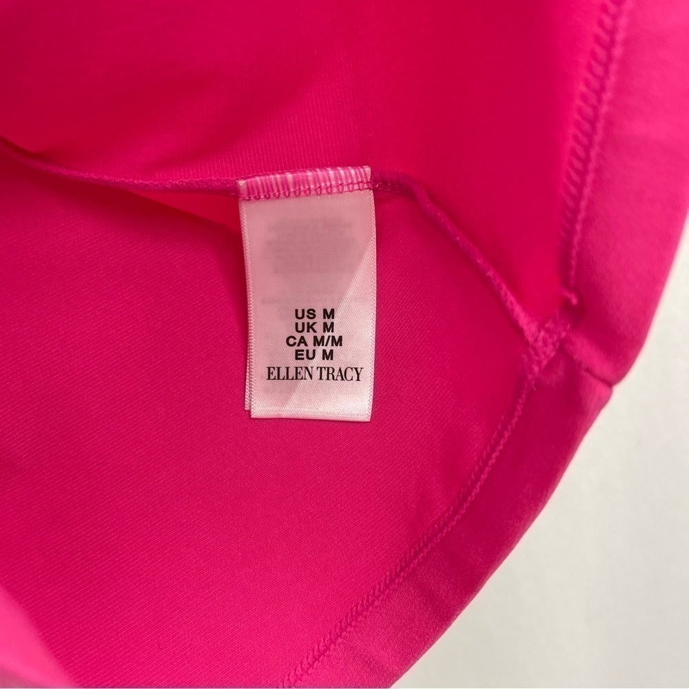 ELLEN Tracy sleeveless top top V neck hot pink size M - Picture 11 of 16